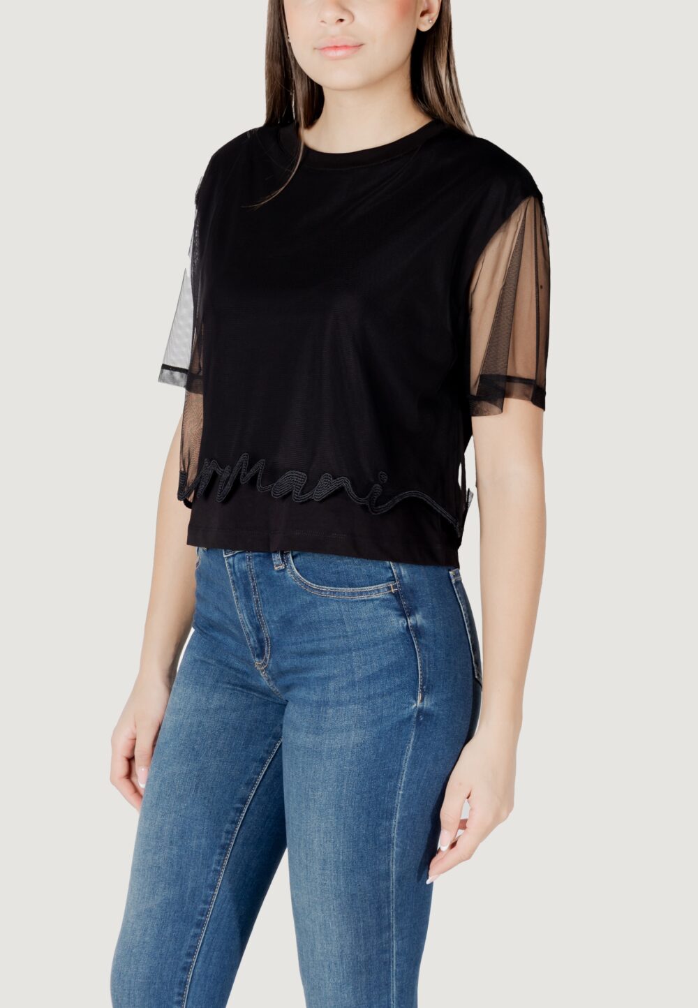 T-shirt Armani Exchange Nero - Foto 4