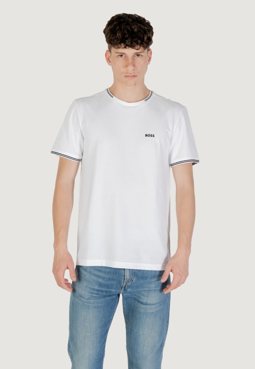 T-shirt Boss taul 10255848 01 Bianco - Foto 6