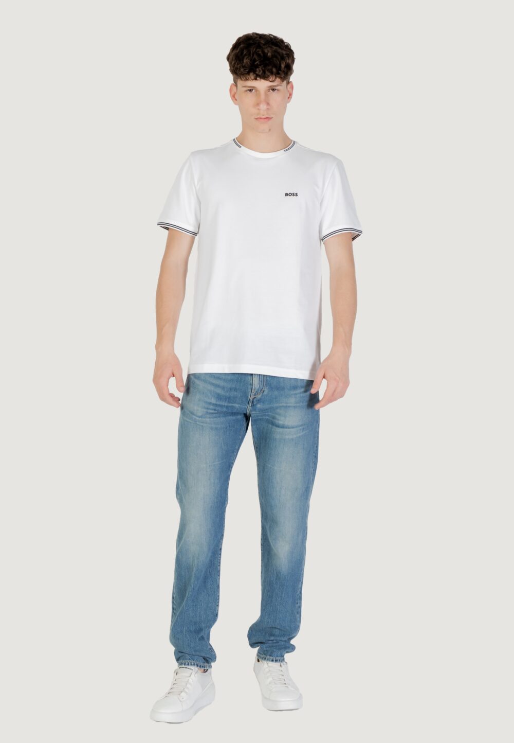 T-shirt Boss taul 10255848 01 Bianco - Foto 7