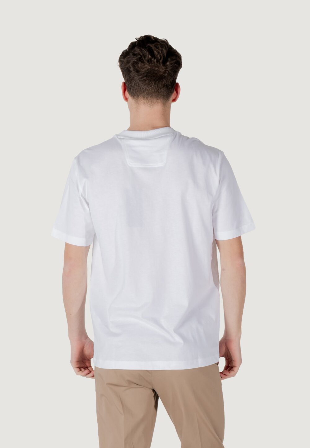 T-shirt Boss tee logo rib 10270342 01 Bianco - Foto 3