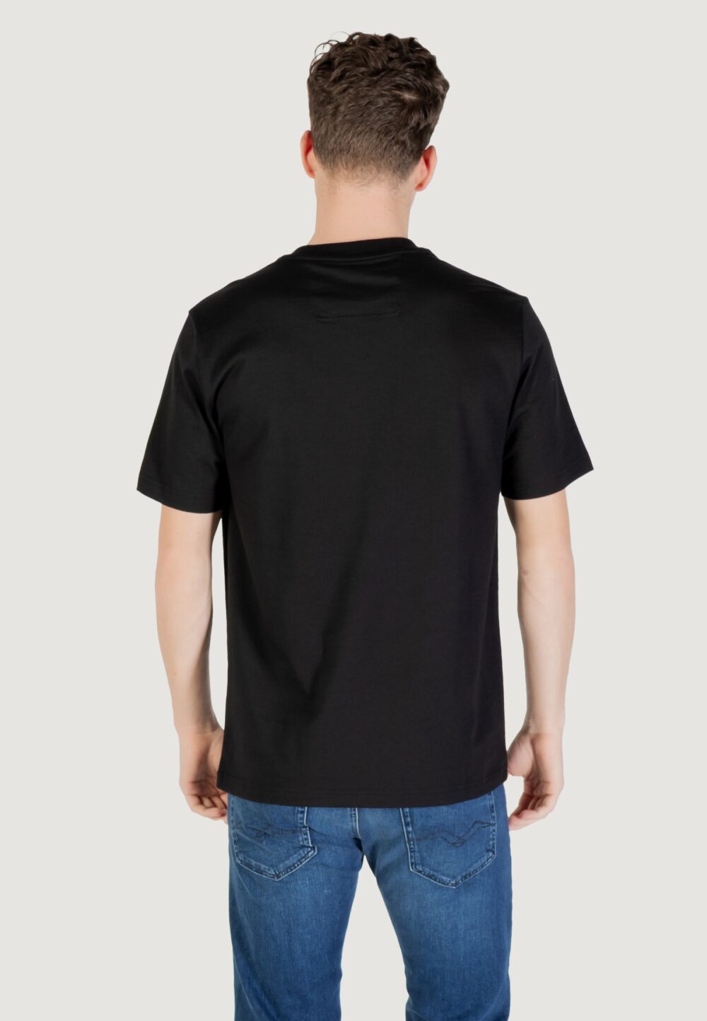 T-shirt Boss tee logo rib 10270342 01 Nero - Foto 5