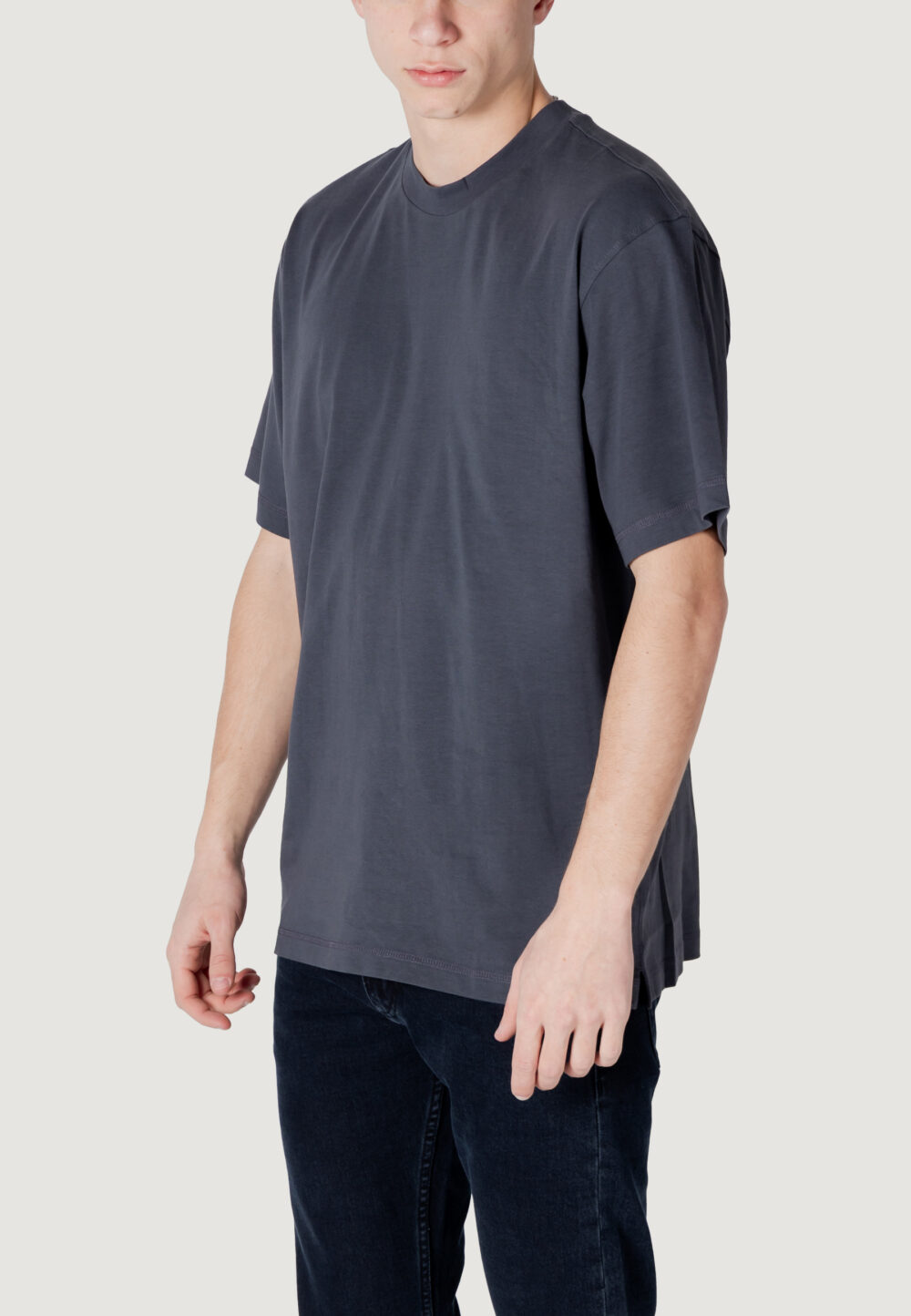 T-shirt Calvin Klein Jeans woven label relaxed Antracite - Foto 2