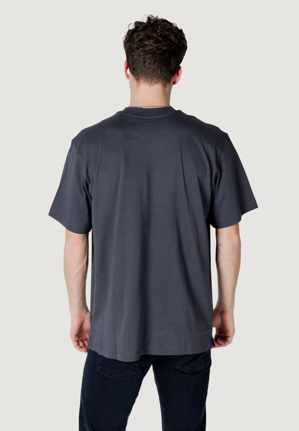 T-shirt Calvin Klein Jeans woven label relaxed Antracite - Foto 4