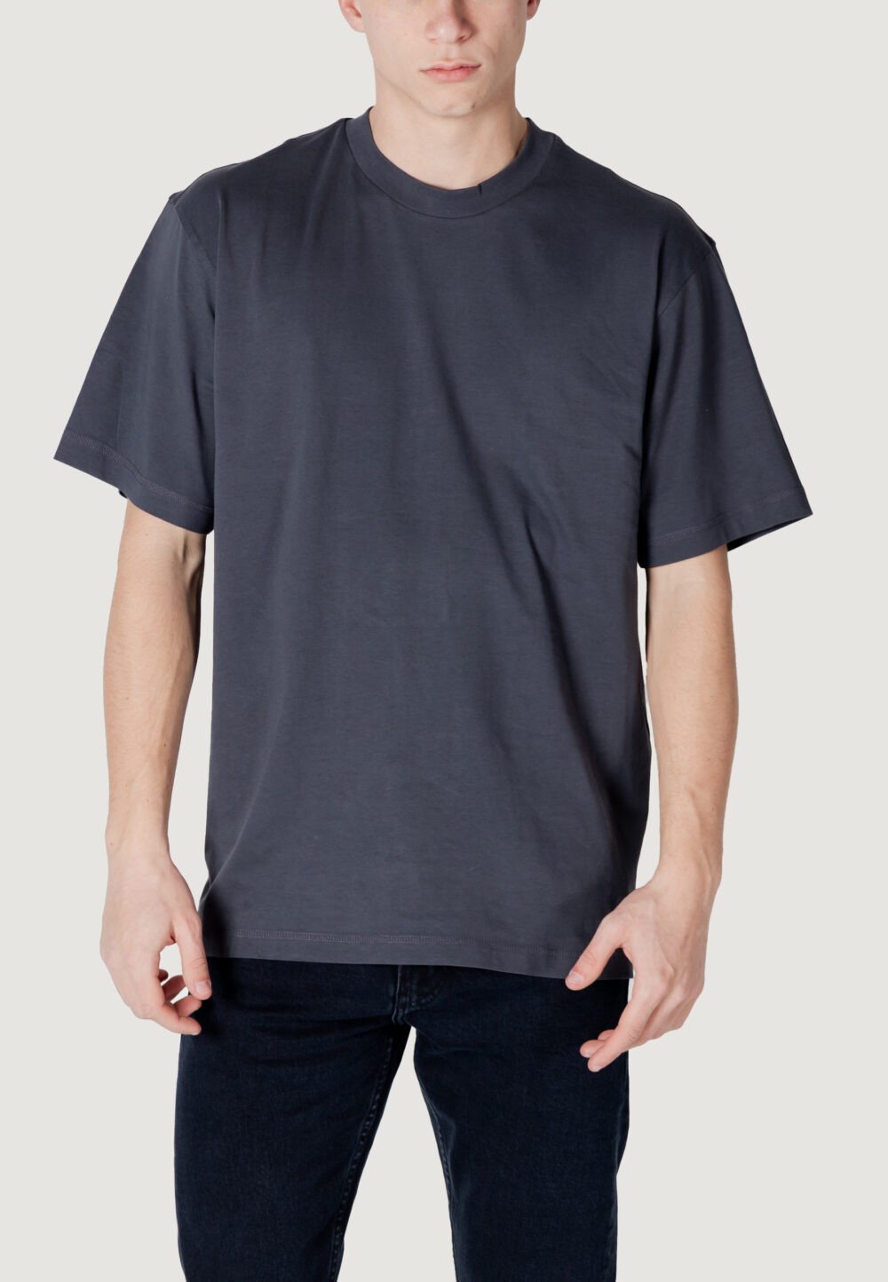 T-shirt Calvin Klein Jeans woven label relaxed Antracite - Foto 5