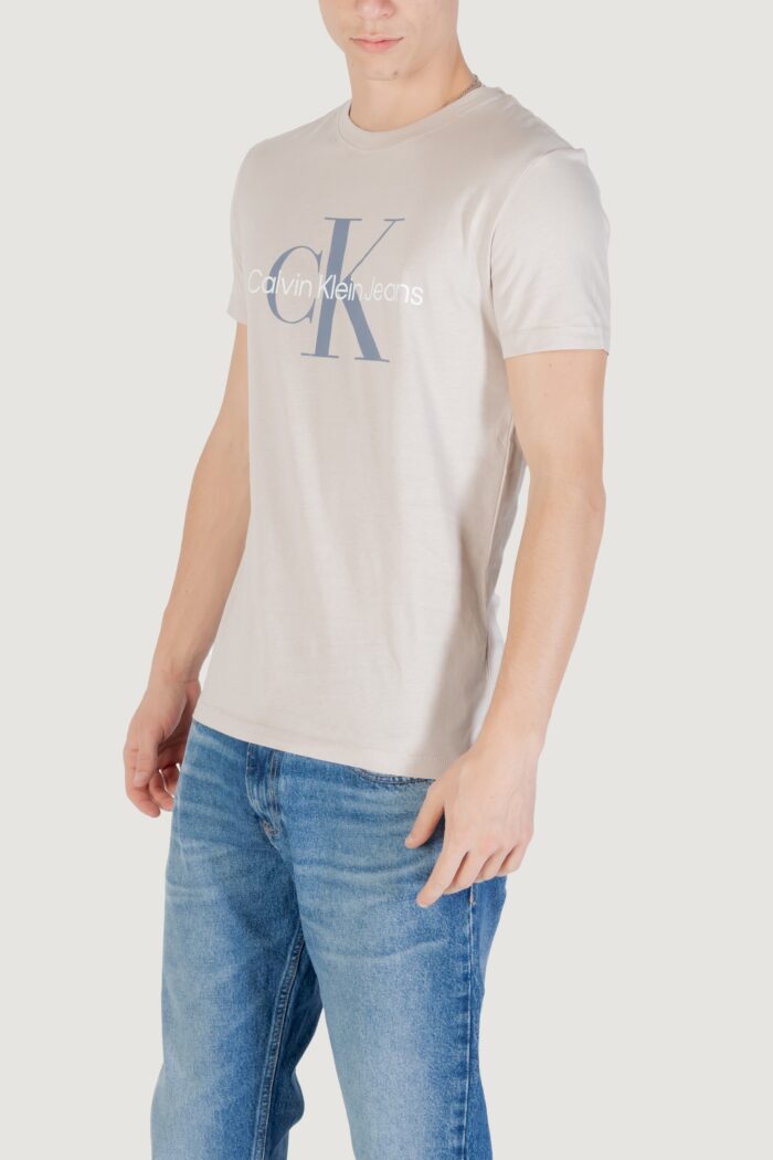 T-shirt Calvin Klein Jeans seasonal monologo Beige chiaro