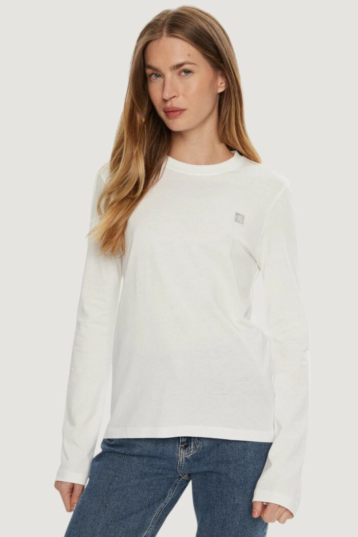 T-shirt Calvin Klein Jeans ck embro regular lon Bianco
