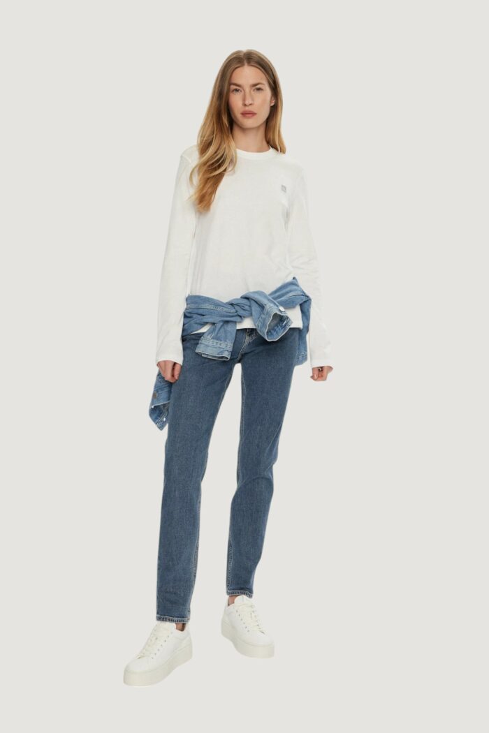 T-shirt Calvin Klein Jeans ck embro regular lon Bianco