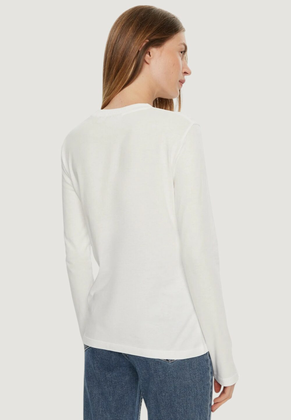 T-shirt Calvin Klein Jeans ck embro regular lon Bianco - Foto 3