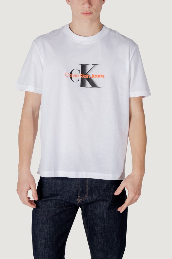 T-shirt Calvin Klein Jeans monologo shift tee Bianco