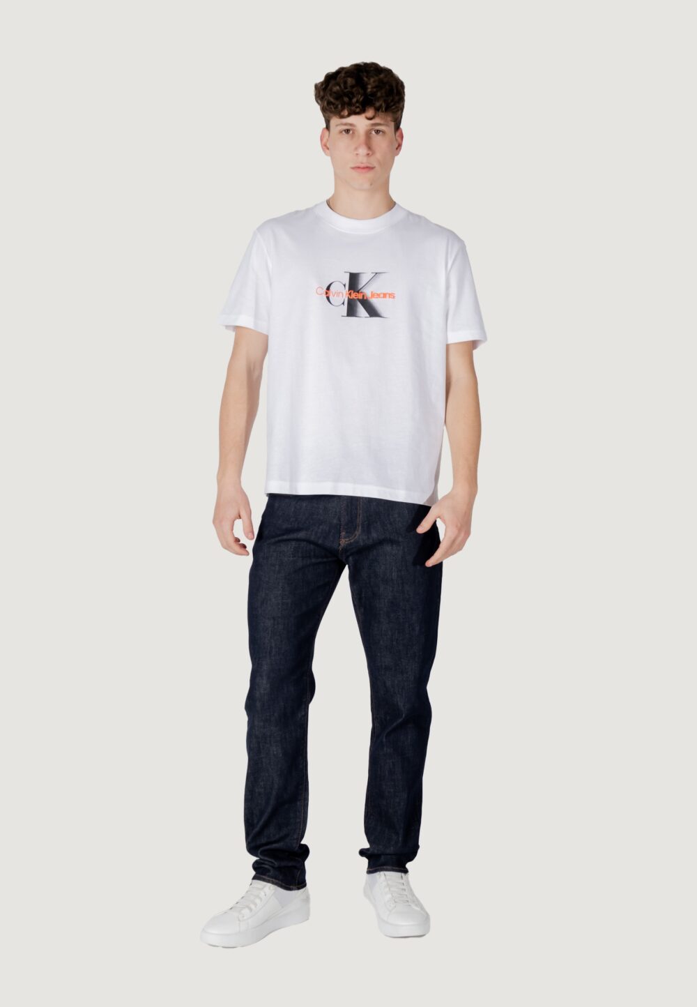 T-shirt Calvin Klein Jeans monologo shift tee Bianco - Foto 7