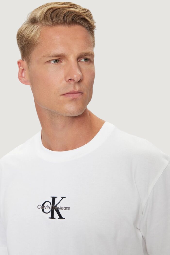 T-shirt Calvin Klein Jeans monologo tee Bianco