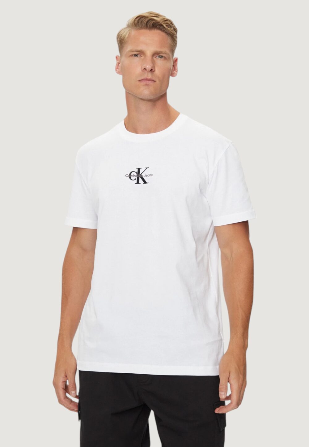 T-shirt Calvin Klein Jeans monologo tee Bianco - Foto 1
