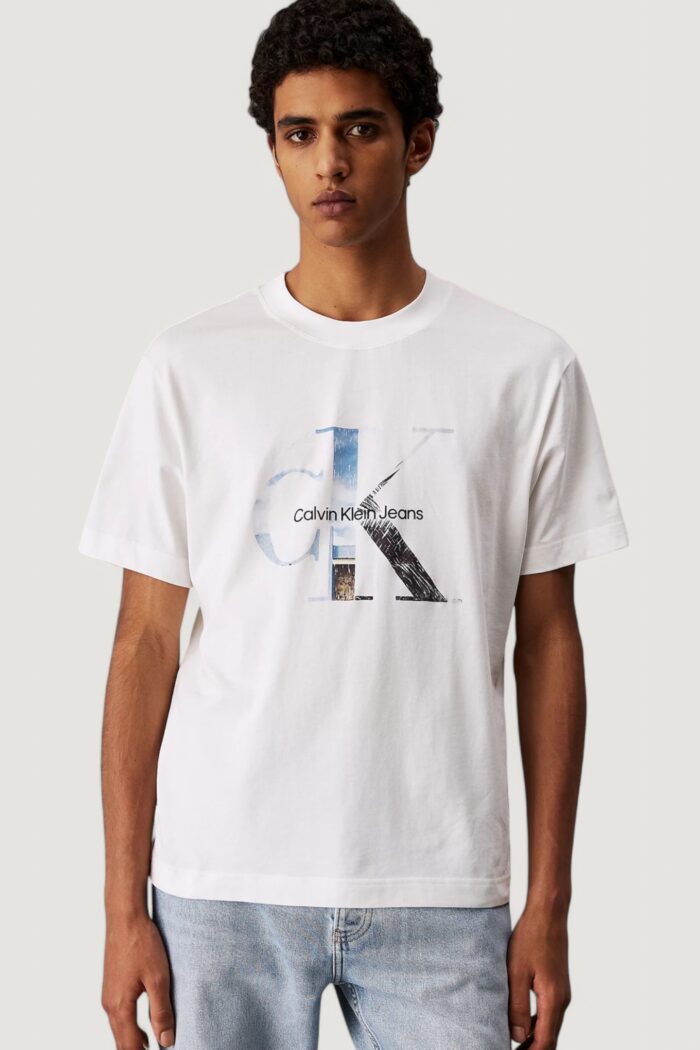 T-shirt Calvin Klein Jeans photo monogram tee Bianco