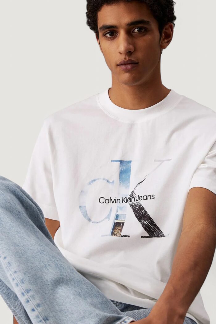 T-shirt Calvin Klein Jeans photo monogram tee Bianco