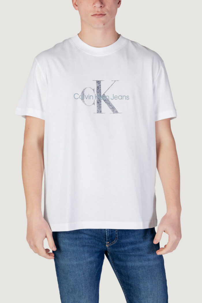 T-shirt Calvin Klein Jeans textured monologo tee Bianco