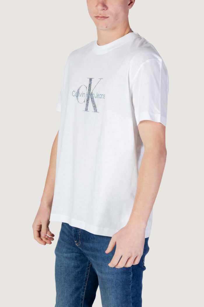 T-shirt Calvin Klein Jeans textured monologo tee Bianco