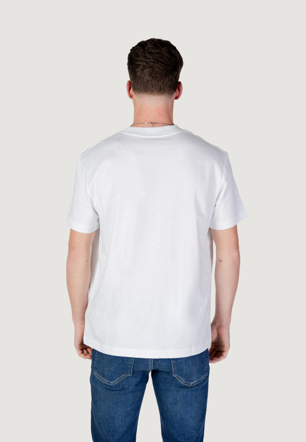 T-shirt Calvin Klein Jeans textured monologo tee Bianco - Foto 4