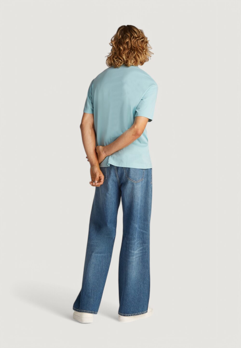 T-shirt Calvin Klein Jeans ck applique tee Menta - Foto 4
