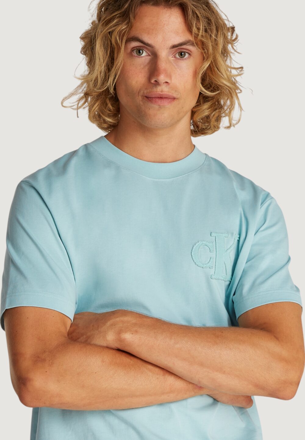 T-shirt Calvin Klein Jeans ck applique tee Menta - Foto 3