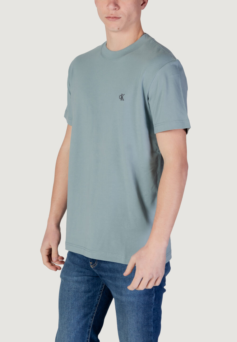 T-shirt Calvin Klein Jeans heavy regular tee Verde - Foto 5
