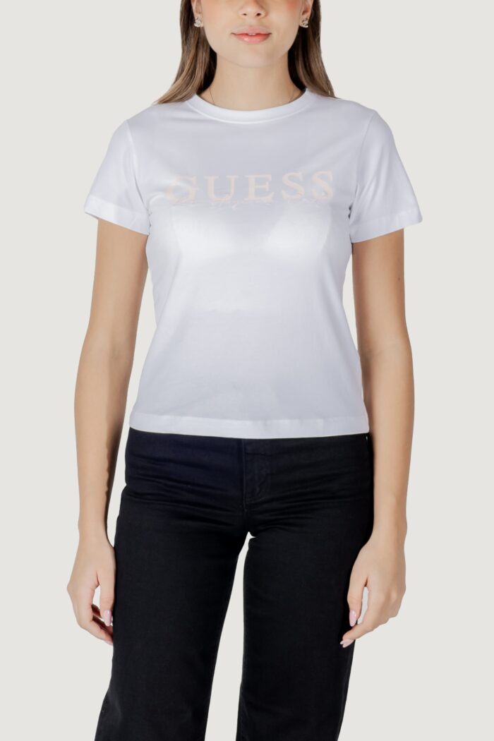 T-shirt Guess Active kamelie cn Bianco