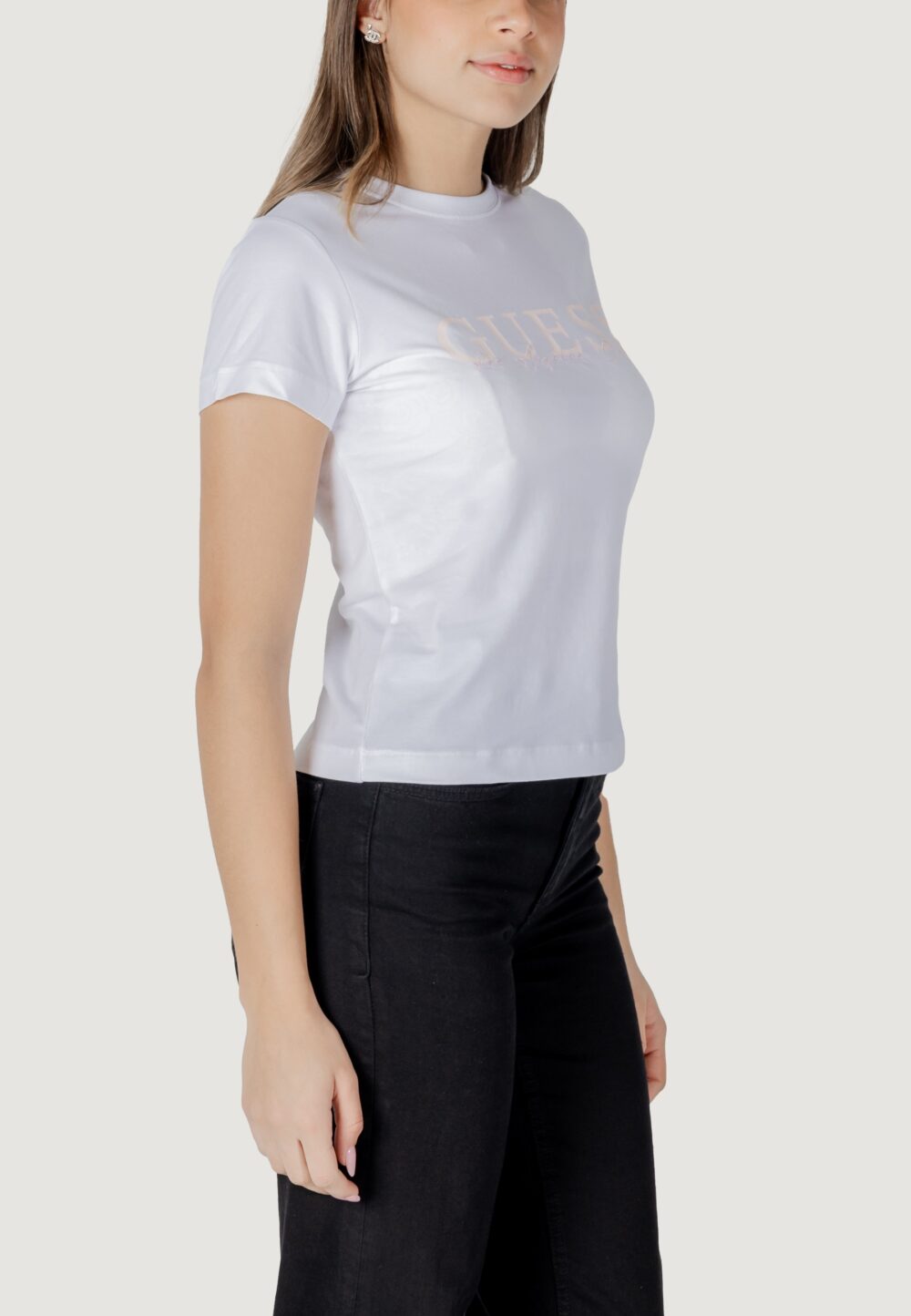 T-shirt Guess Active kamelie cn Bianco - Foto 2