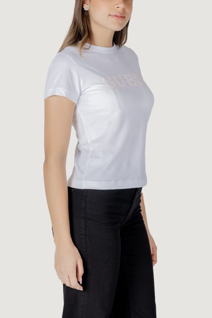 T-shirt Guess Active kamelie cn Bianco