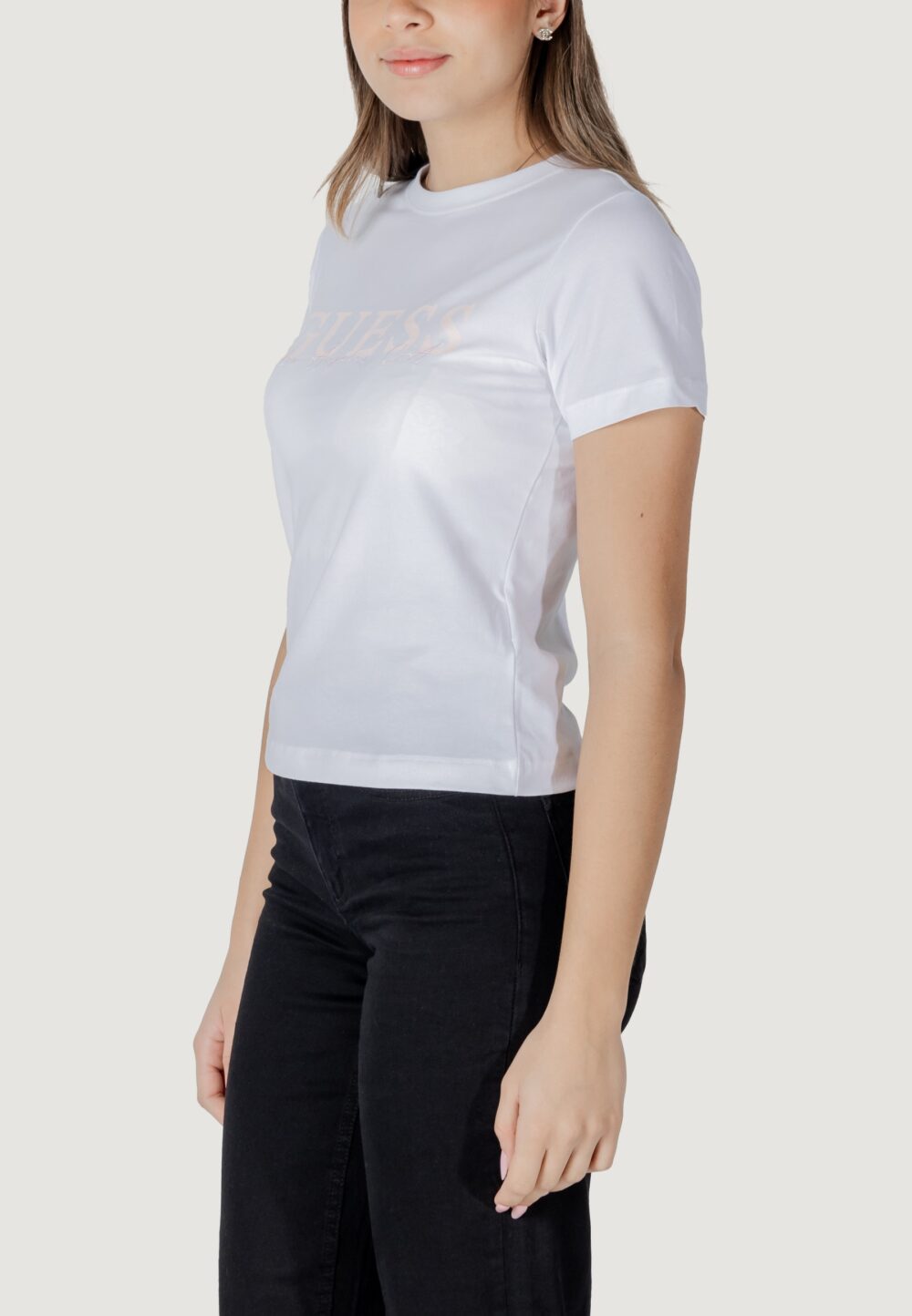 T-shirt Guess Active kamelie cn Bianco - Foto 3