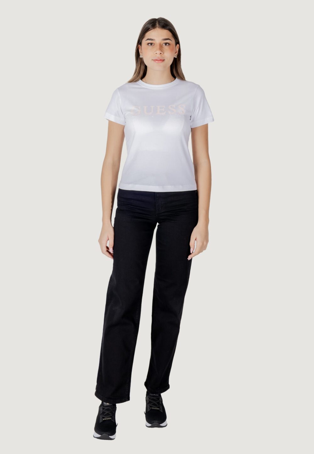 T-shirt Guess Active kamelie cn Bianco - Foto 6