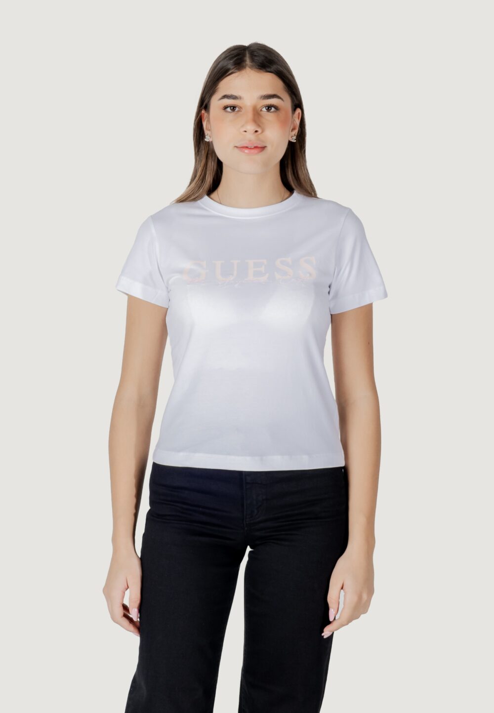 T-shirt Guess Active kamelie cn Bianco - Foto 8