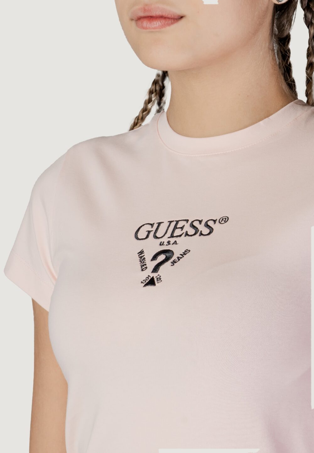 T-shirt Guess Active colette ss tee Rosa - Foto 5
