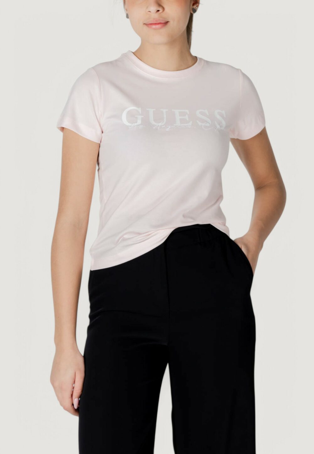 T-shirt Guess Active kamelie cn Rosa - Foto 1