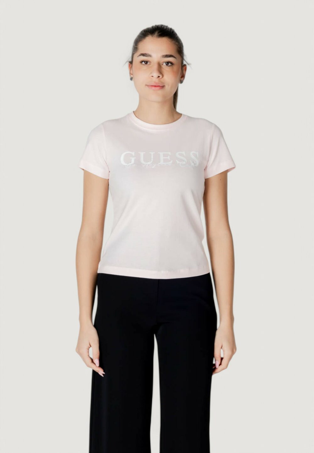 T-shirt Guess Active kamelie cn Rosa - Foto 3