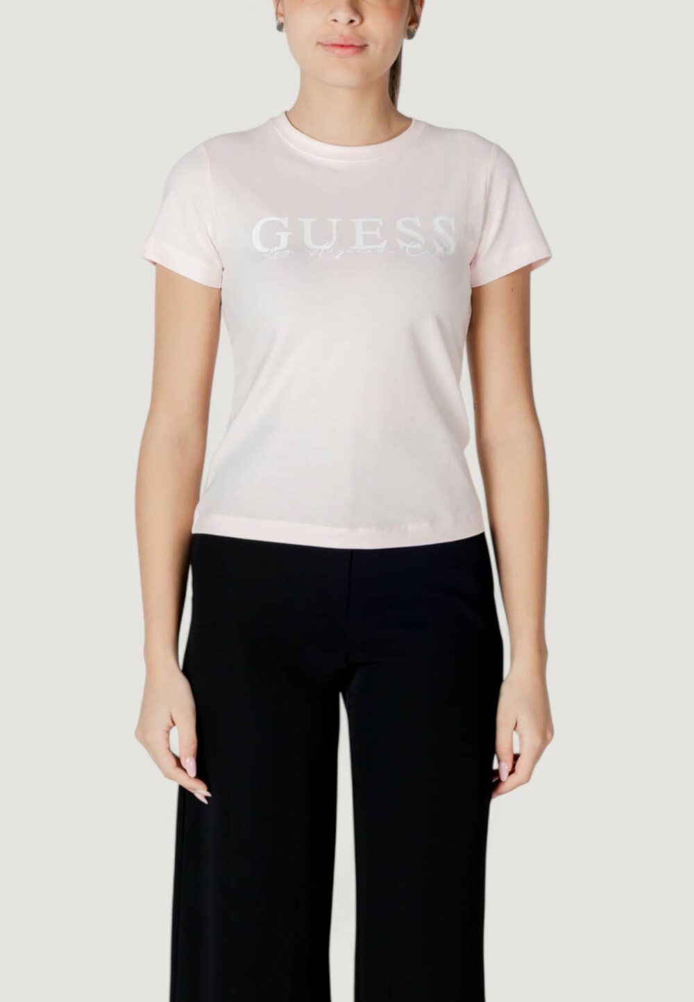T-shirt Guess Active kamelie cn Rosa - Foto 4