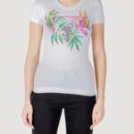 T-shirt Guess cn ss leaf triangle Bianco - Foto 1