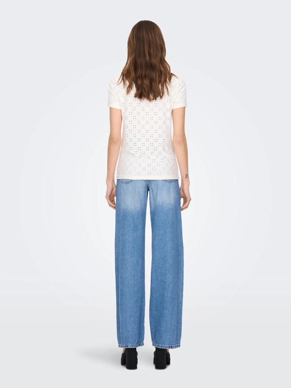T-shirt Jacqueline de Yong jdycathinka s/s tag top jrs noos Bianco - Foto 5