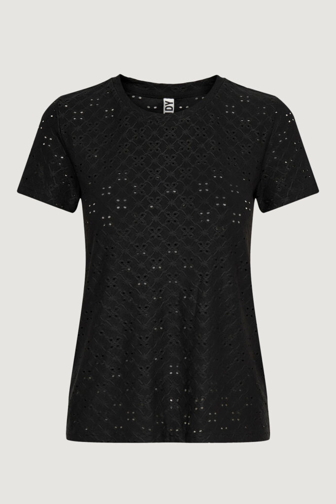 T-shirt Jacqueline de Yong jdycathinka s/s tag top jrs noos Nero