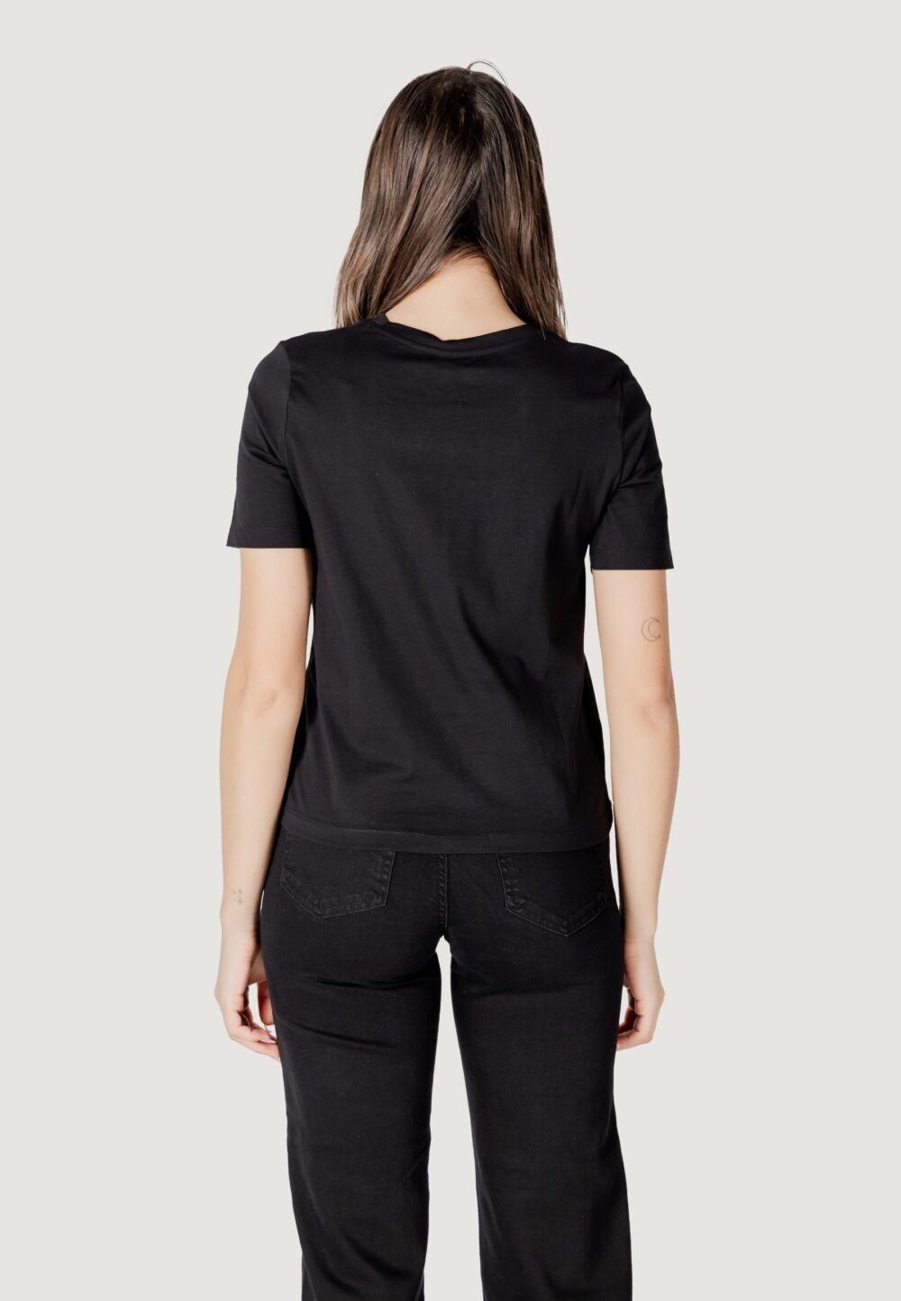 T-shirt Jacqueline de Yong jdyemma s/s lurex emb top jrs Nero - Foto 4