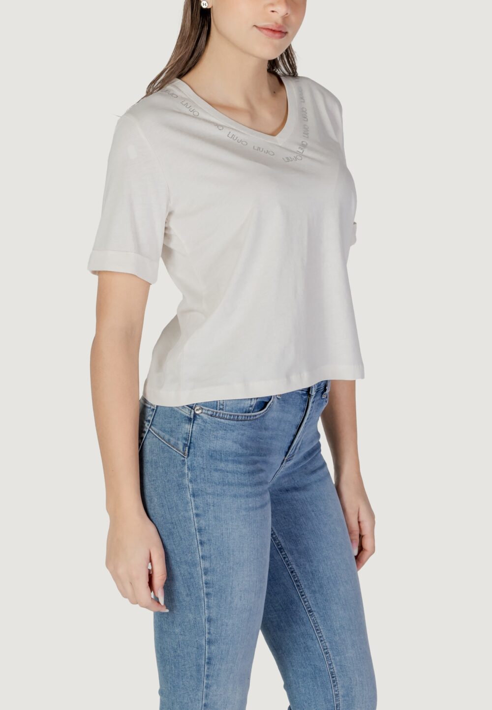 T-shirt Liu-Jo ecs moda m/c Latte - Foto 2