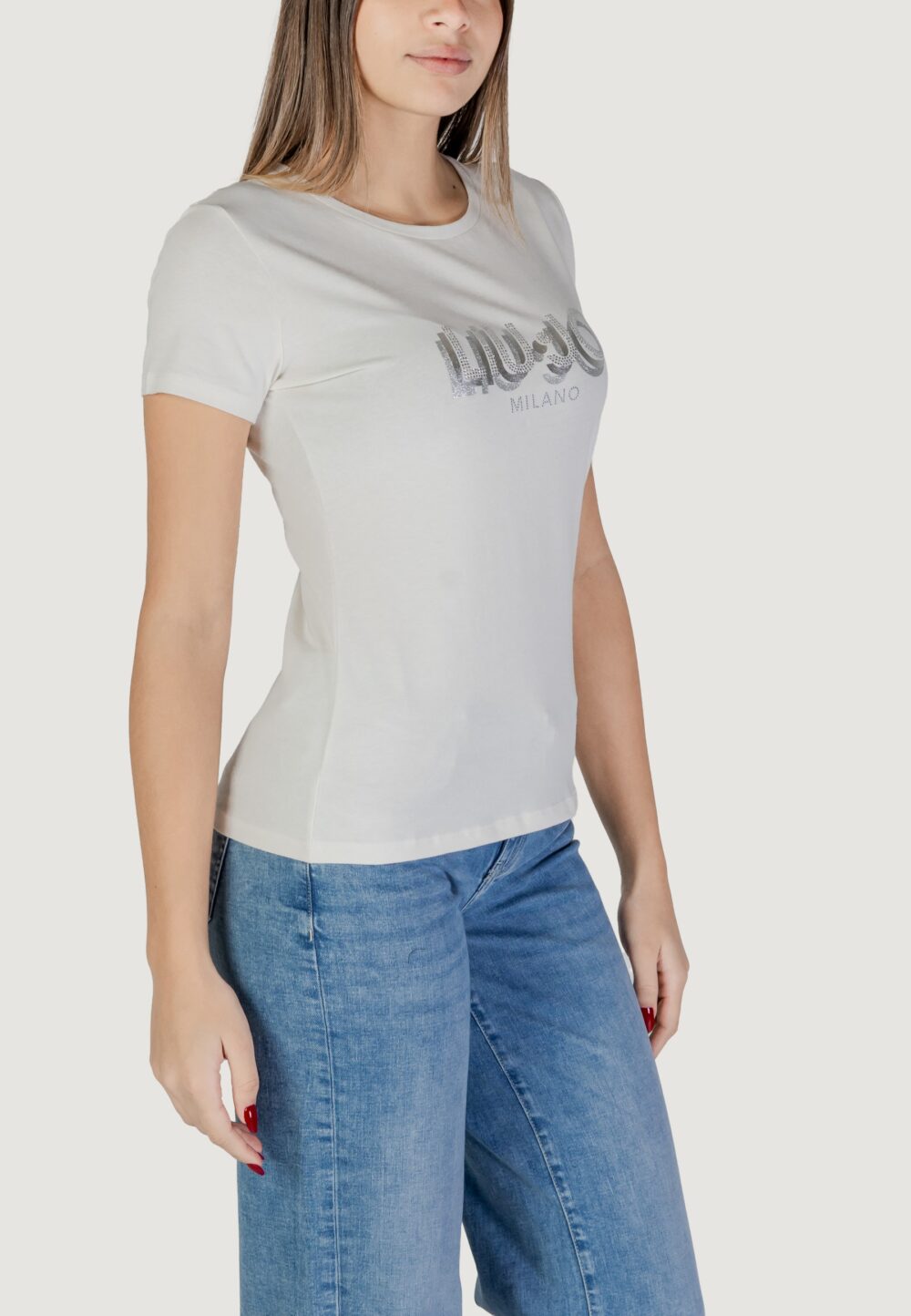 T-shirt Liu-Jo ecs moda m/c Latte - Foto 3