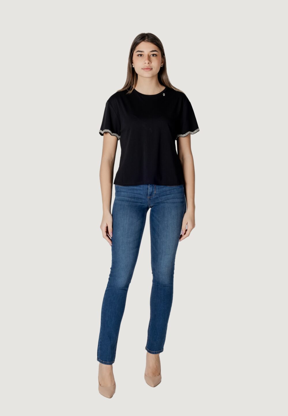 T-shirt Liu-Jo ecs moda m/c Nero - Foto 6