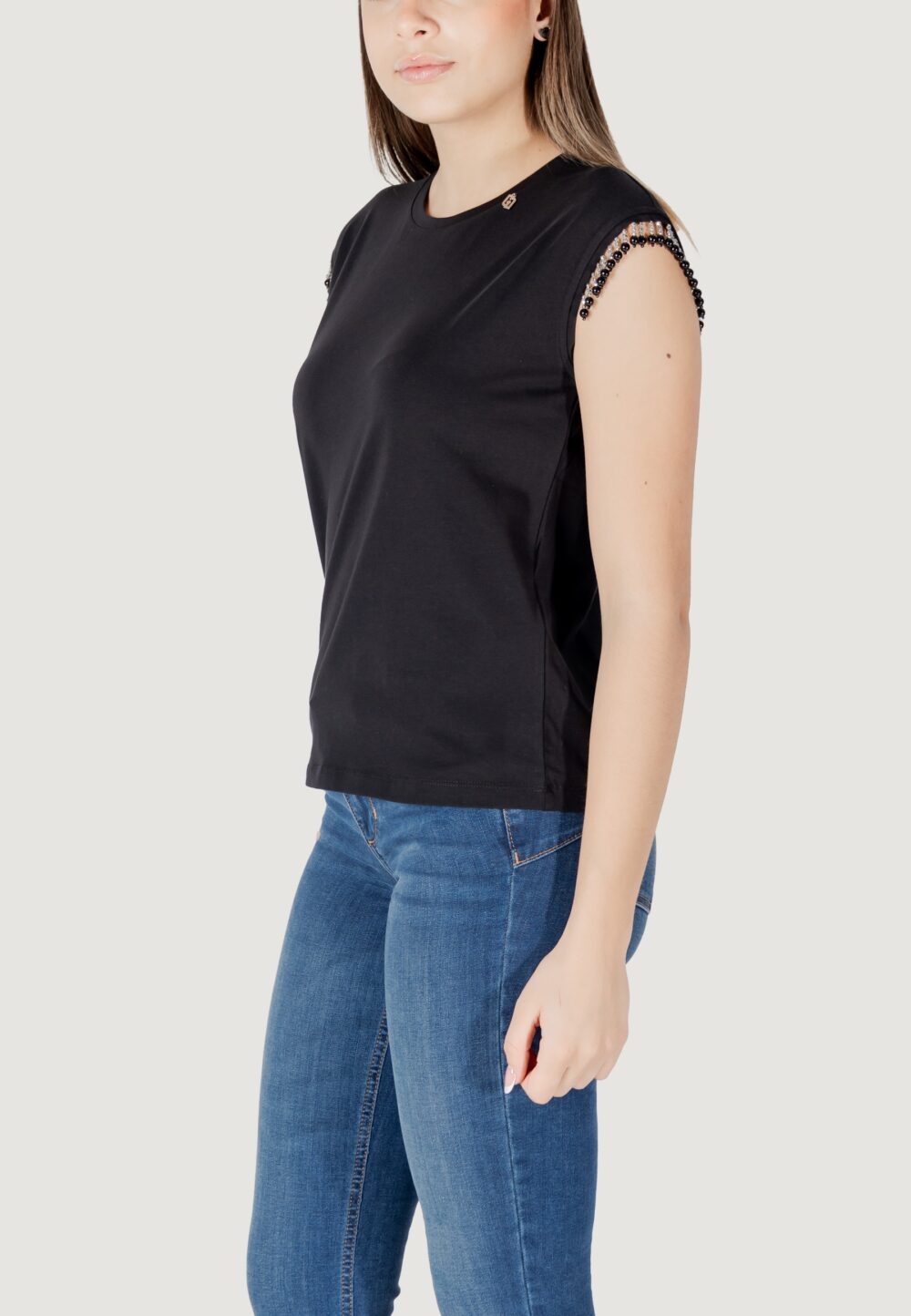 T-shirt Liu-Jo moda m/c Nero - Foto 4
