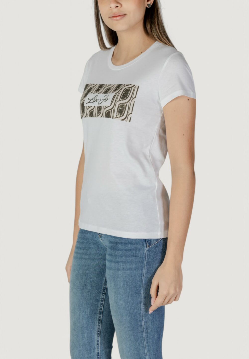 T-shirt Liu-Jo ecs moda m/c Verde Oliva - Foto 3