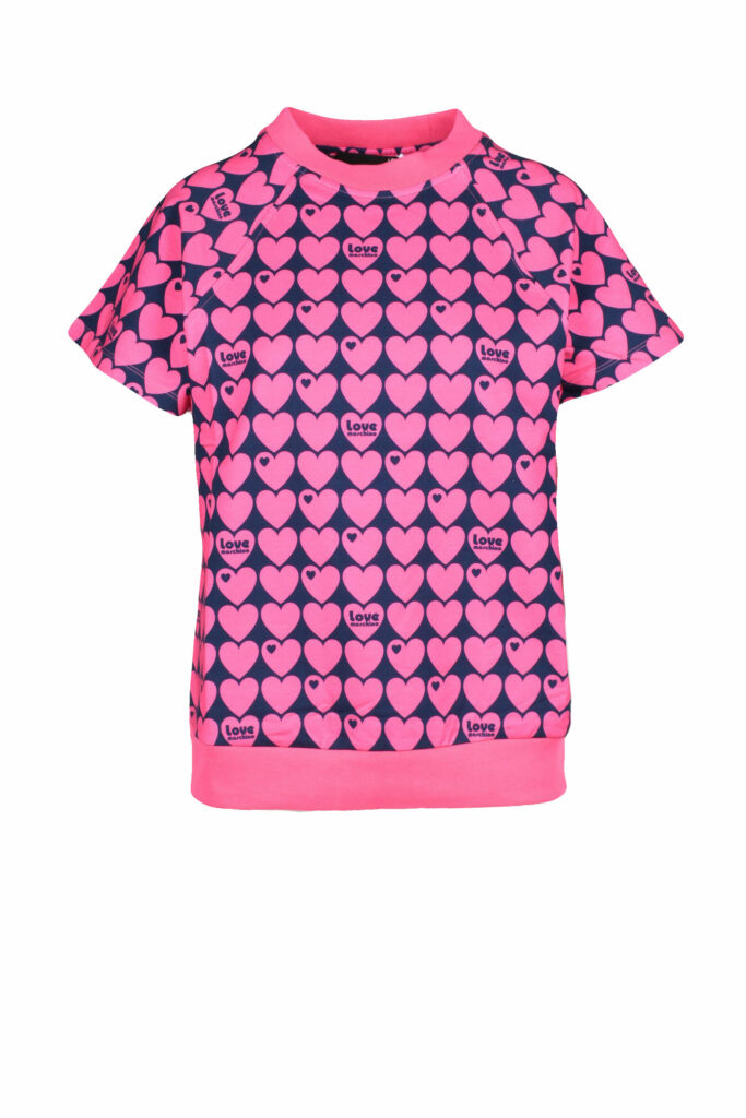 T-shirt Love Moschino  BLU/ROSA