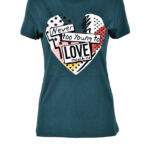 T-shirt Love Moschino Verde - Foto 1