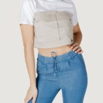 T-shirt Only onldara s/s short mix top jrs Beige - Bianco - Foto 1