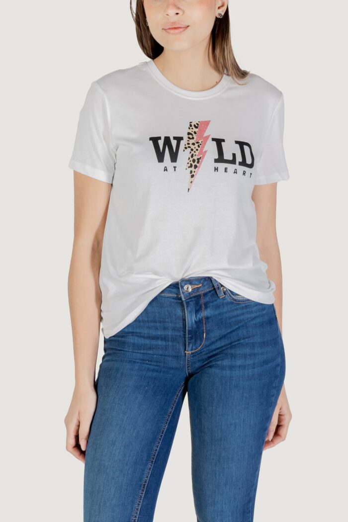 T-shirt Only onlhenny life reg s/s top box jrs Bianco