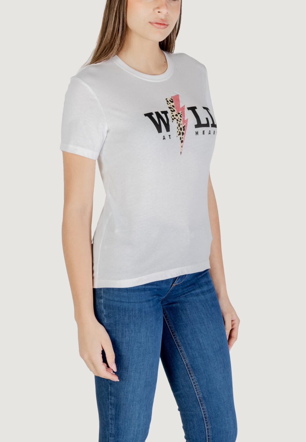 T-shirt Only onlhenny life reg s/s top box jrs Bianco - Foto 3