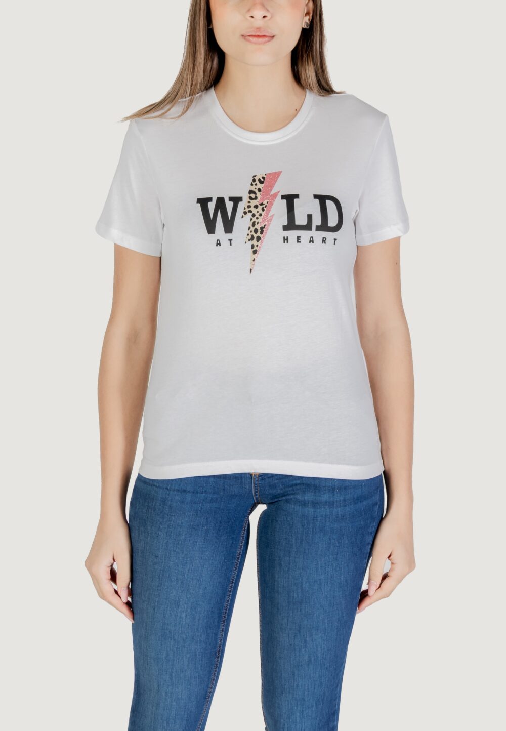 T-shirt Only onlhenny life reg s/s top box jrs Bianco - Foto 5