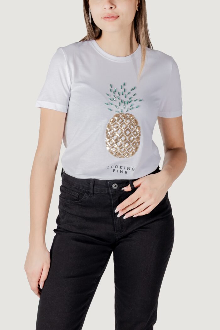 T-shirt Only onlkita life reg s/s pineapple top jrs Bianco